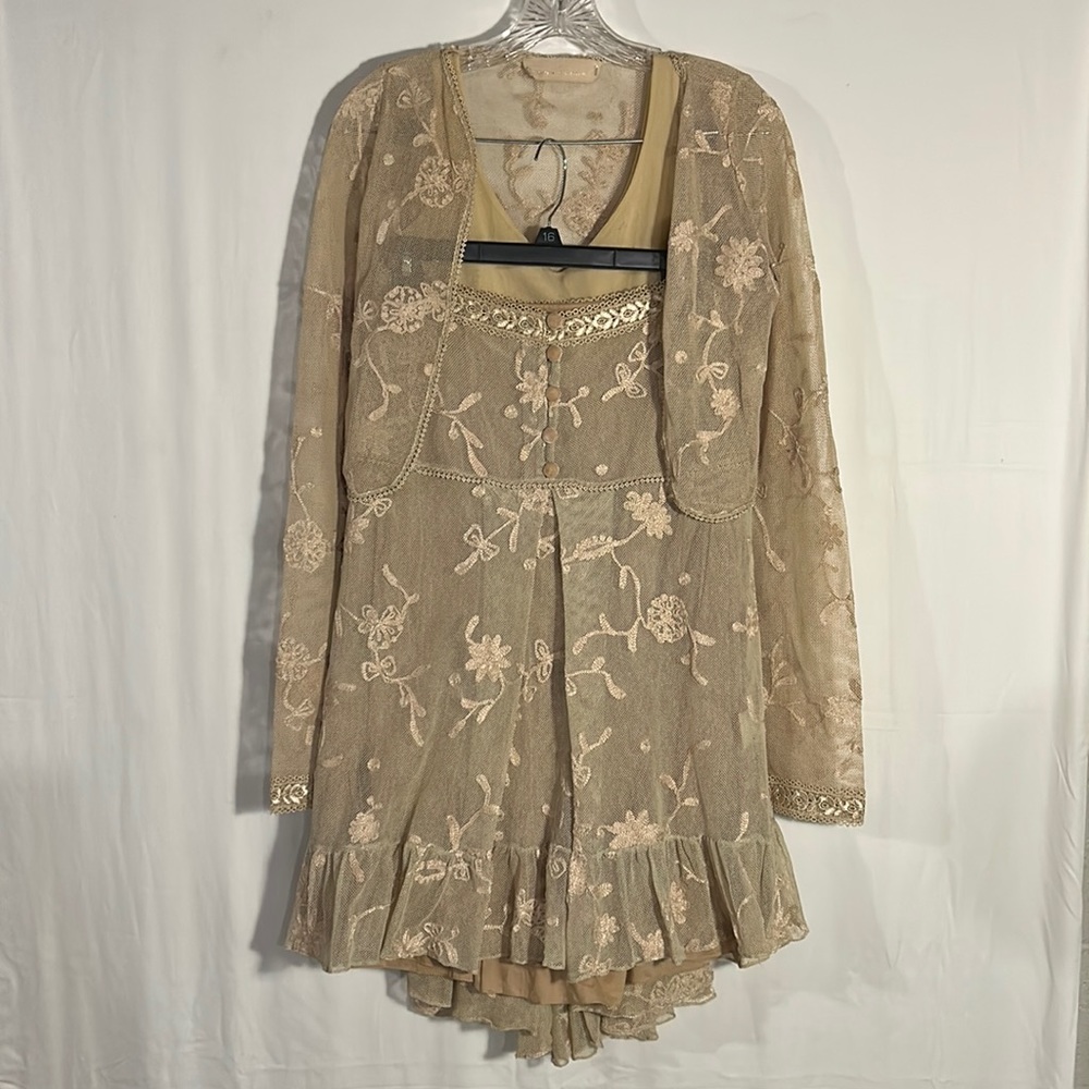 Dorothee Schumacher Vintage Lace Set  Small   Tan